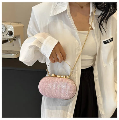 Luxury Sequined Hand-held Dinner Bag for Weddings