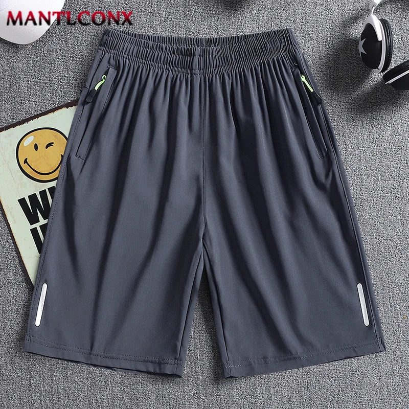 Men's Casual Running Shorts Black Gray Polyester