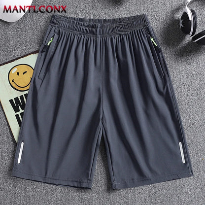 Men's Casual Running Shorts Black Gray Polyester