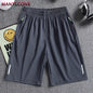 Men's Casual Running Shorts Black Gray Polyester