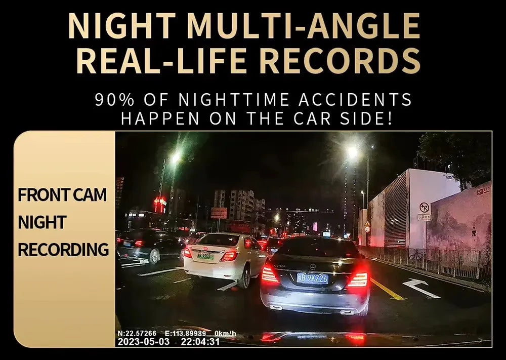 4 Lens 1080P Car DVR Video Recorder with Rear View Camera