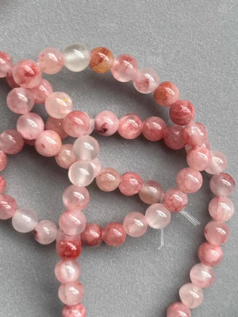 Natural Persian Jade Stone Pink Loose Beads 4-12mm