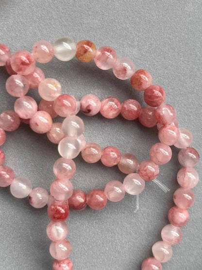 Natural Persian Jade Stone Pink Loose Beads 4-12mm