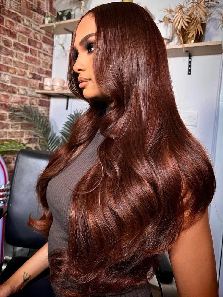 Body Wave Chocolate Brown Lace Front Wig Human Hair