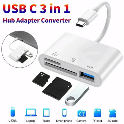3-in-1 USB-C Hub with HDMI & USB 3.0