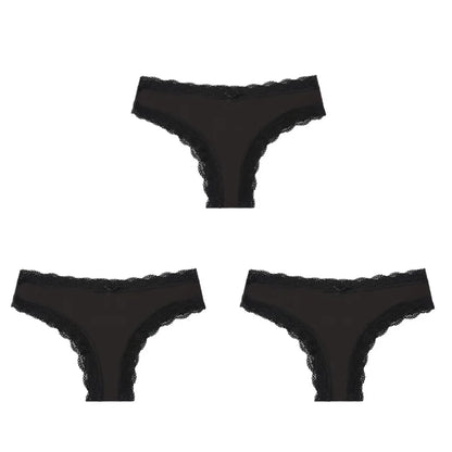 BZEL Women Lace Thong Panties Low-Waist G-String Leopard