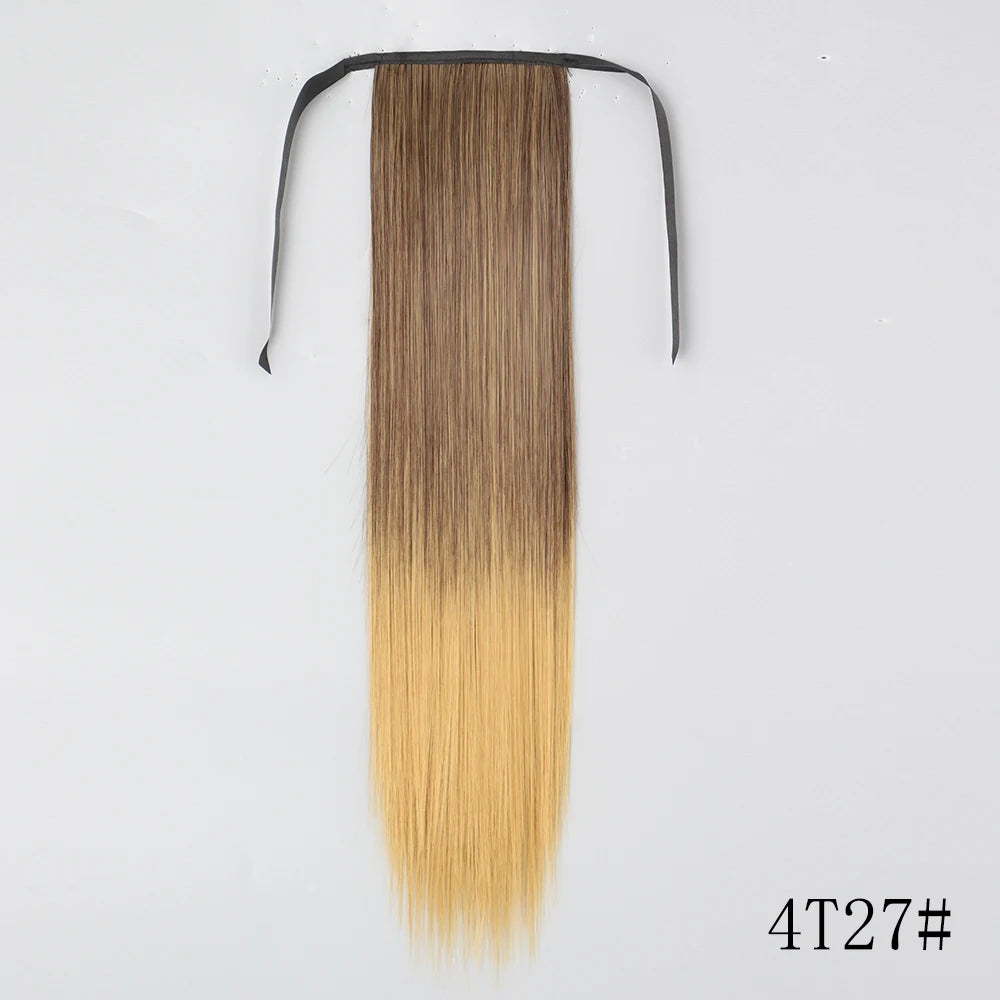 Long Straight Clip-in Ponytail Hair Extension Black