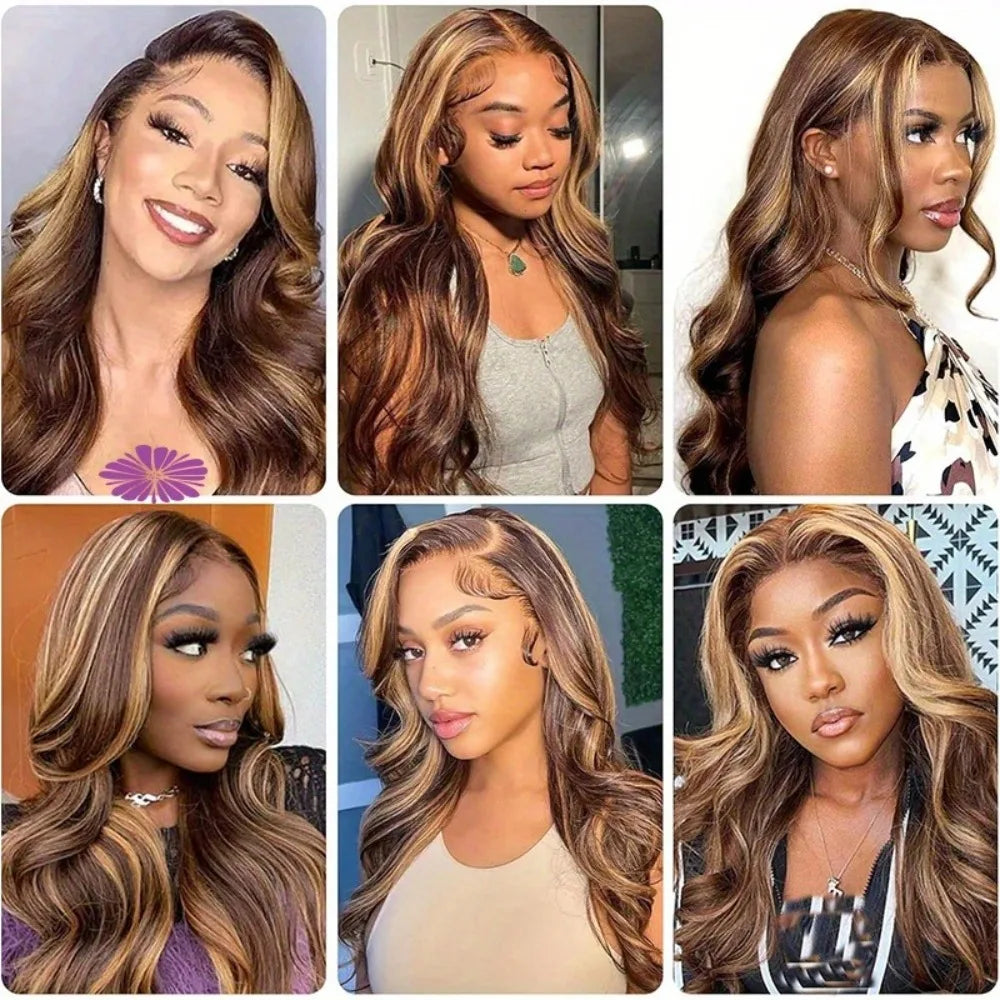 30 Inch Honey Blonde Ombre Lace Front Wig Human Hair