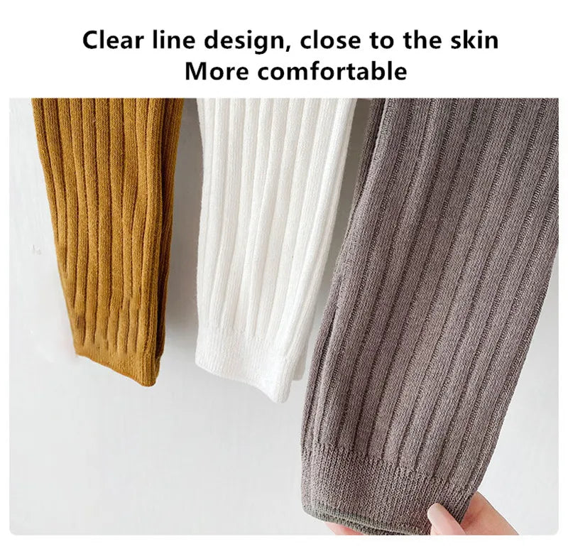 Cotton Stretch Baby Leggings with Side Stripe