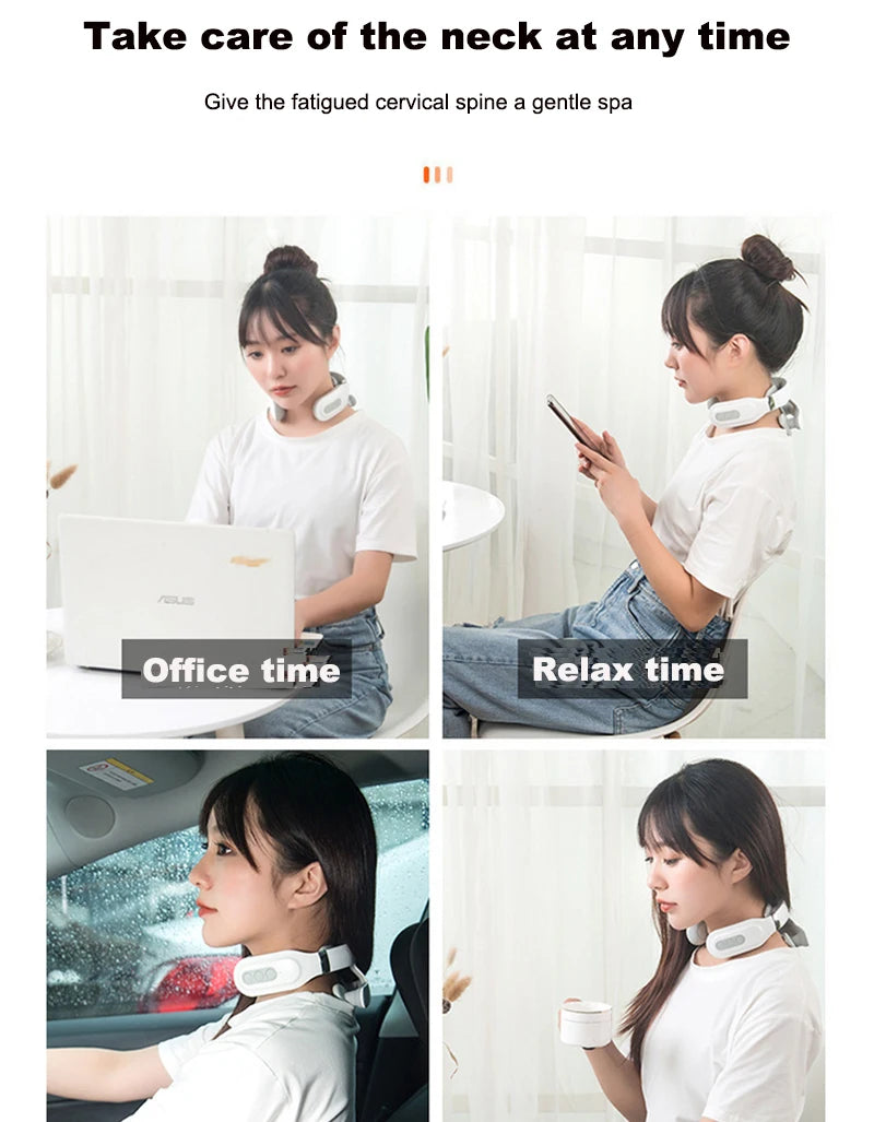 Heated Vibrating Neck Massage Pillow
