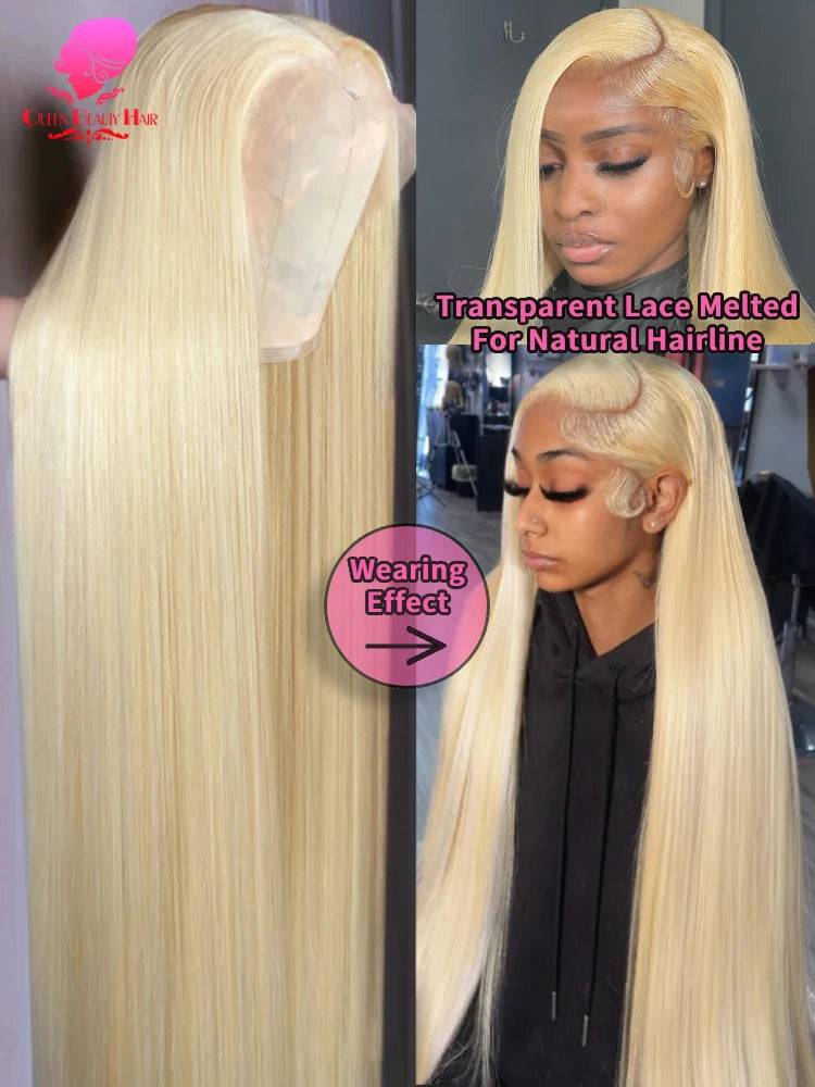13x6 360 Lace Wig Human Hair Pre Plucked Blonde