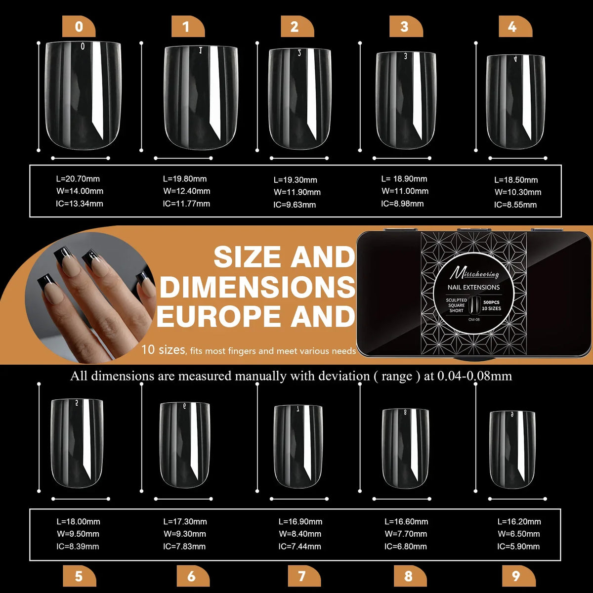 Soft Gel Full Cover Almond Fake Nails Box