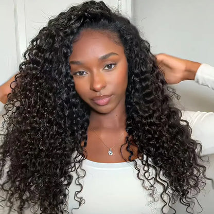 40 Inch Deep Wave Human Hair Lace Frontal Wig