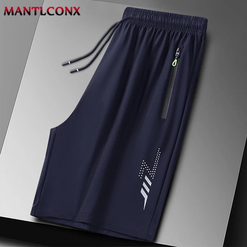 Men's Casual Running Shorts Black Gray Polyester