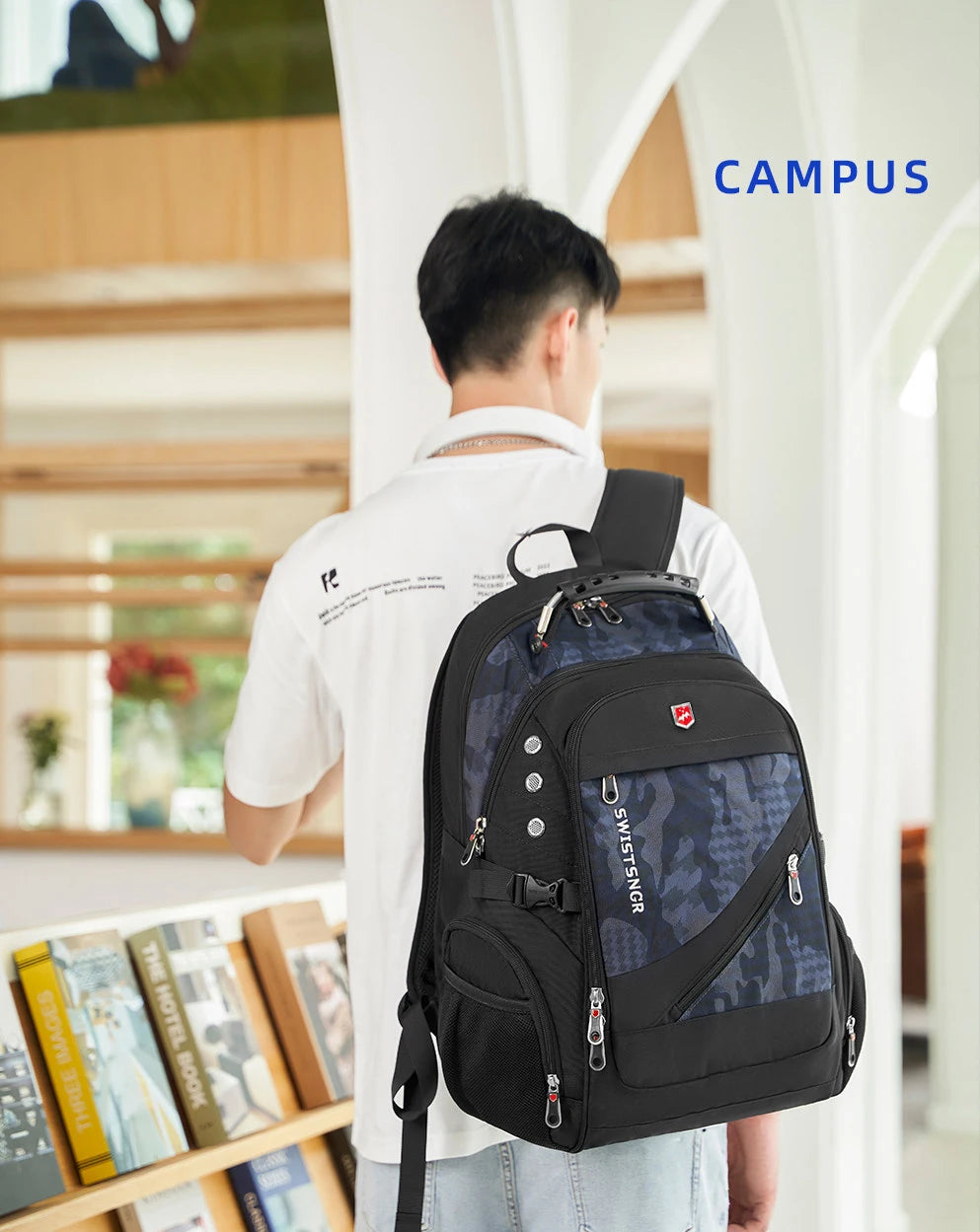 Waterproof Oxford Laptop Backpack for Travel and School
