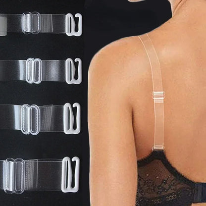 Women Transparent Elastic Bra Straps Adjustable Silicone