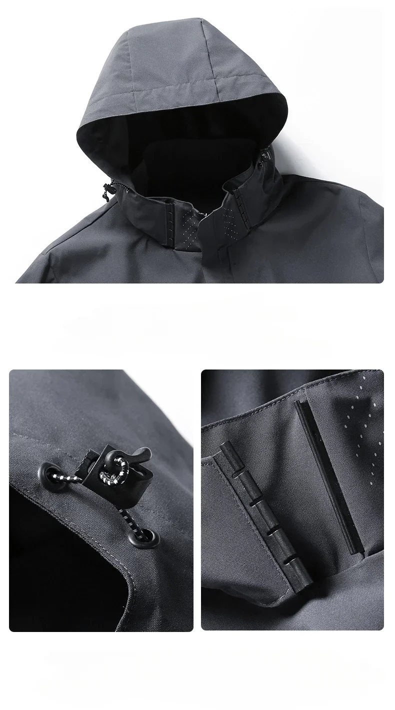 Men's Lightweight Waterproof Hooded Rain Jacket