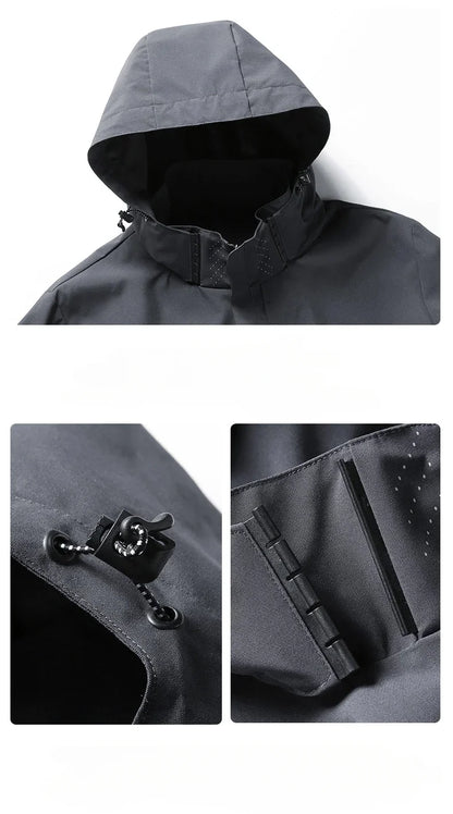 Men's Lightweight Waterproof Hooded Rain Jacket