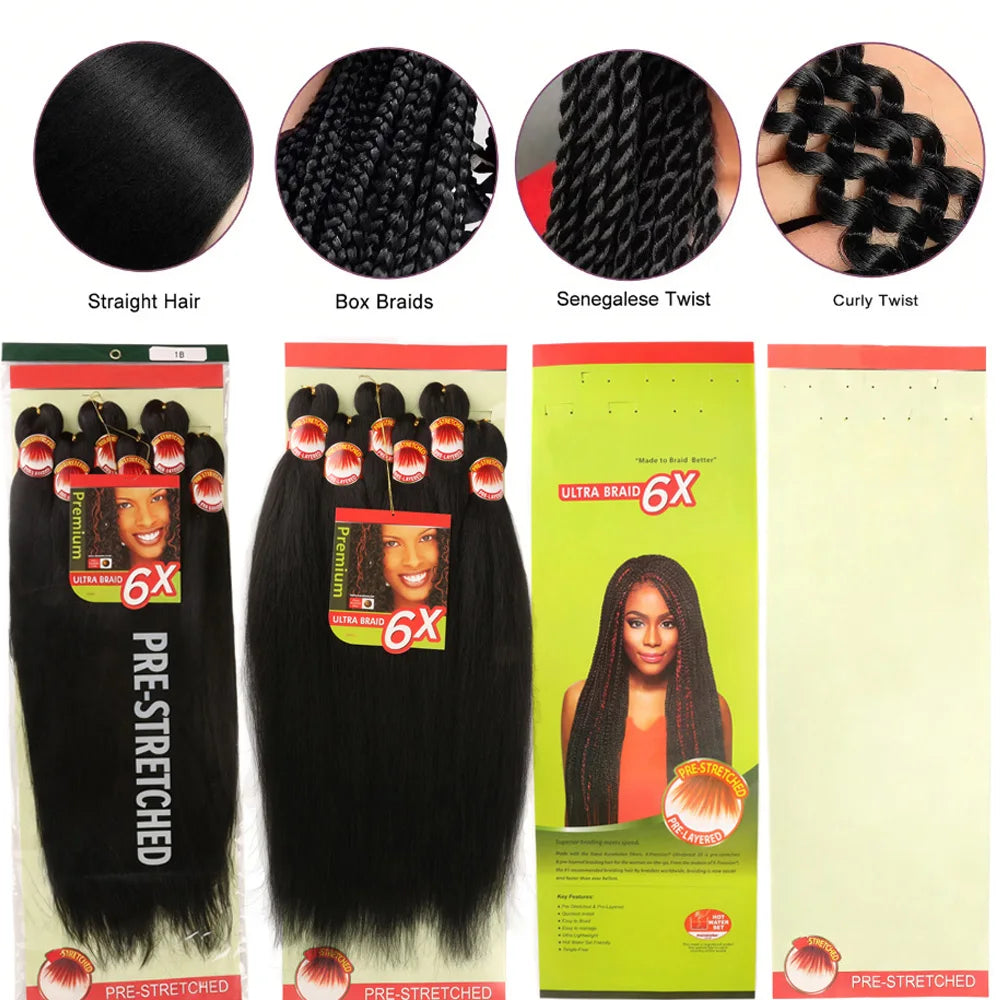 26 Inch Pre Stretched Blonde Ombre Braiding Hair