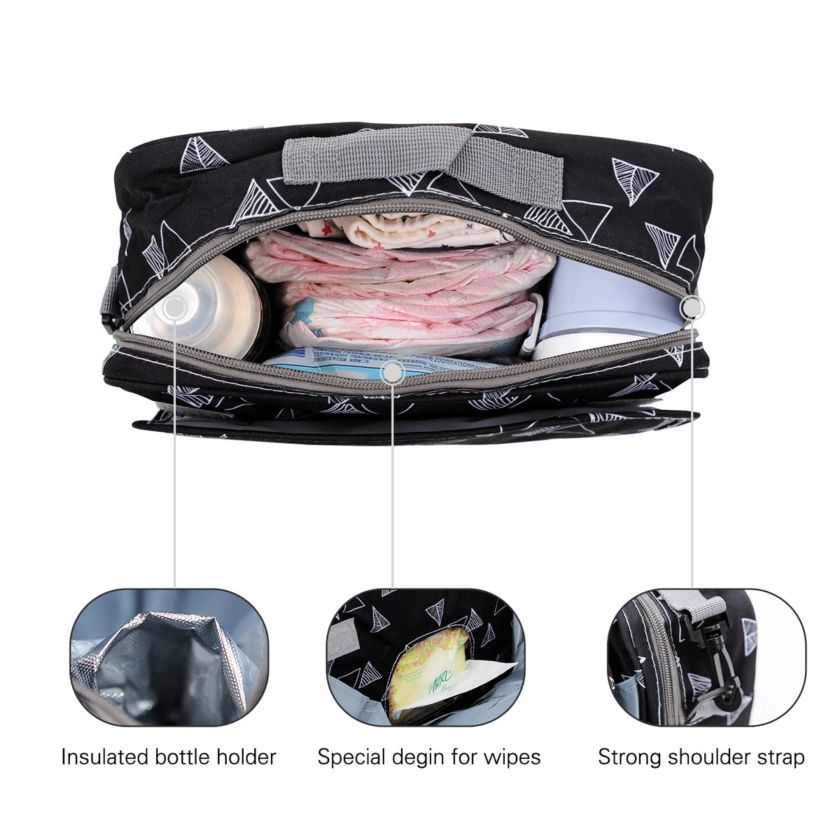 Waterproof Baby Stroller Bag Multifunction Diaper Organizer