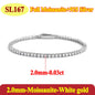 Moissanite Tennis Chain Bracelets 925 Sterling Silver