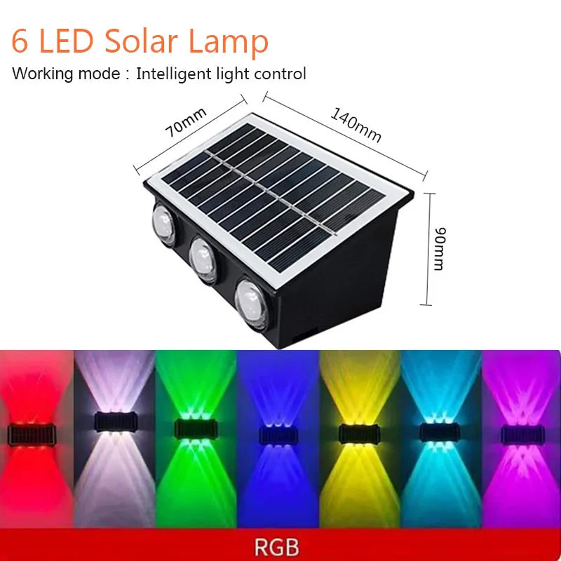 Solar Wall Lamp Waterproof Outdoor Garden Light