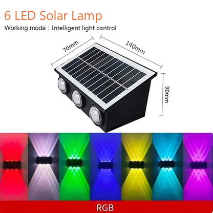 Solar Wall Lamp Waterproof Outdoor Garden Light