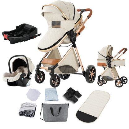 Lightweight 3 in 1 Baby Stroller Travel System