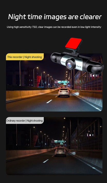 1080P Four-Channel Car DVR with Night Vision