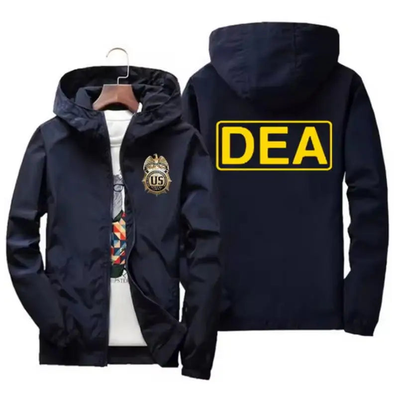 Men's Casual Printed Windbreaker Coat