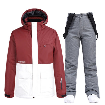 Unisex Winter Snow Ski Suit Jacket and Pants Set