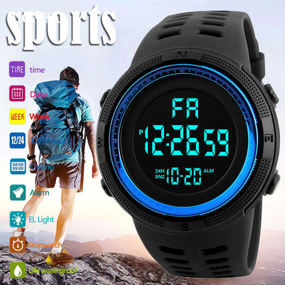 Men's Military Sports LED Digital Watch with Luminous Features