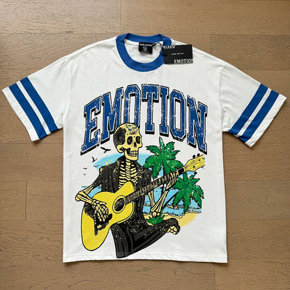 Mixed Emotion Cotton T-Shirt for Couples with Angel Print