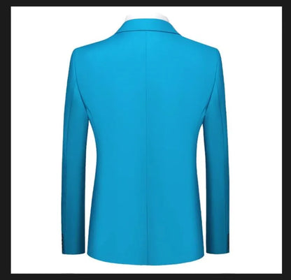 Men's Solid Color Formal Suit Jacket Slim Fit Blazer
