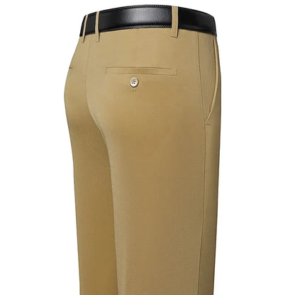 Men's Summer Casual Loose Straight Trousers Polyester