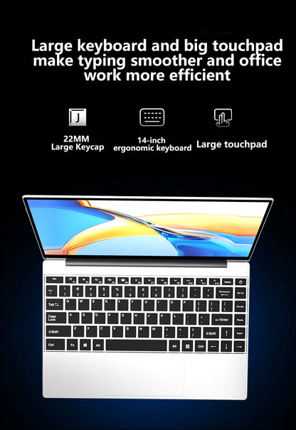 LENO 14.1 Inch Ultra Slim Laptop Windows 11 16GB 2TB SSD