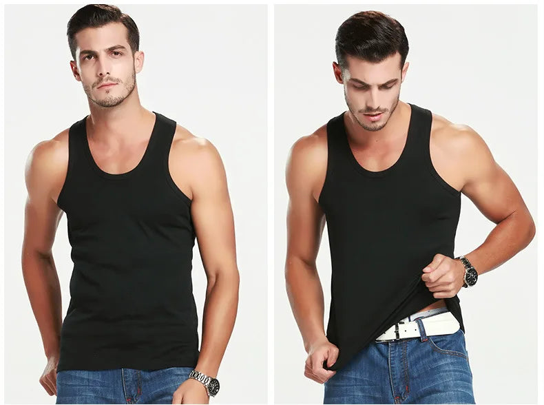 Men's Cotton Sports Skinny Vest Sleeveless Top