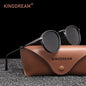 KINGDREAM Polarized Round Frame Sunglasses UV400