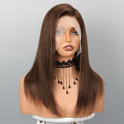 Brown Straight 13x4 Lace Front Wig Human Hair