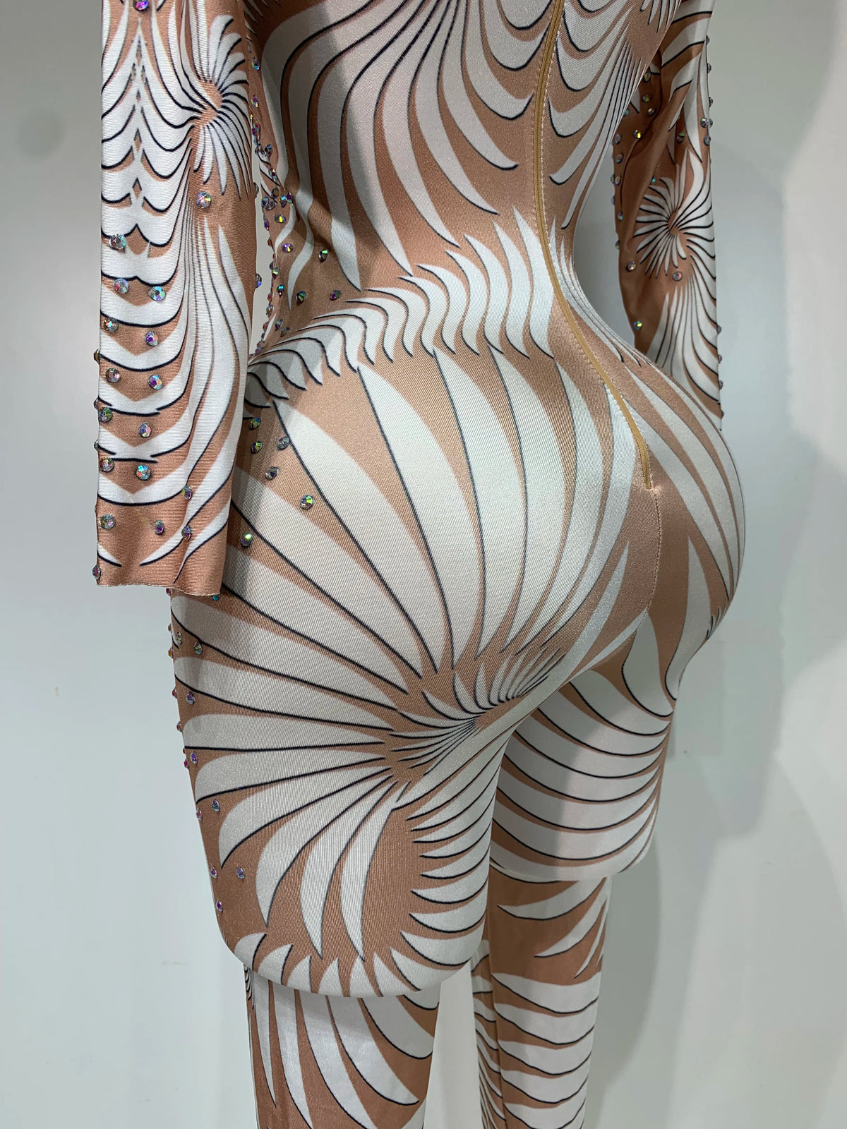 Sparkly Diamond Mesh Jumpsuit for Women