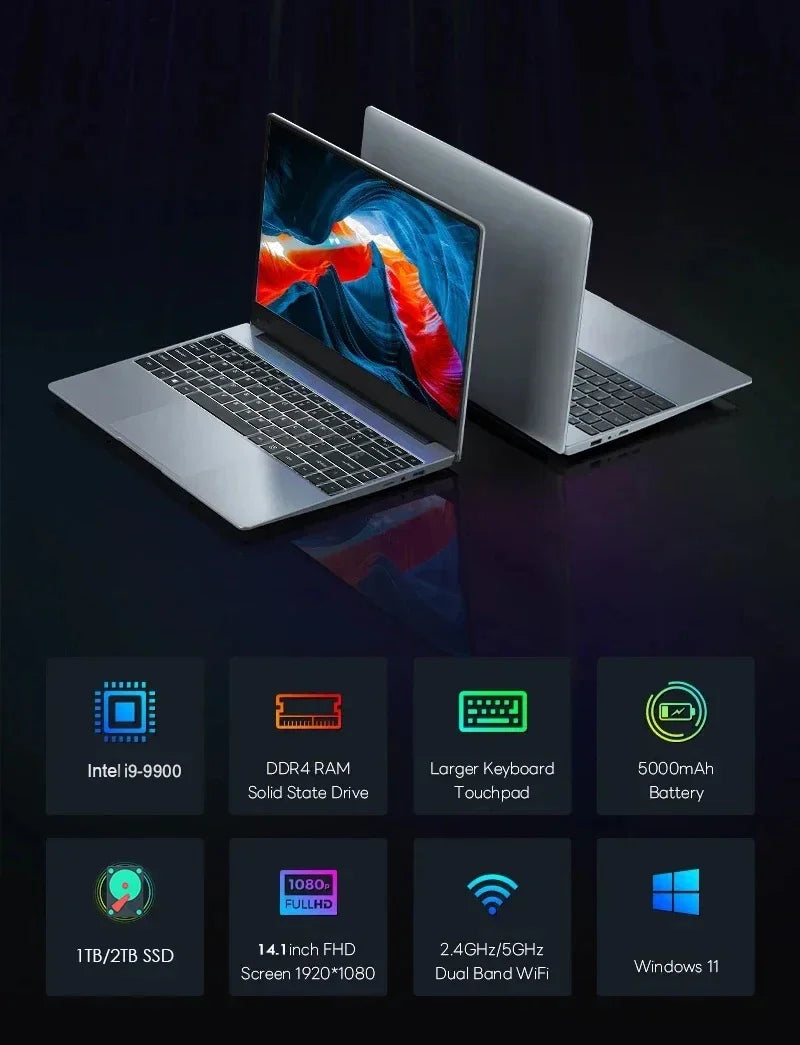 Leno 14.1 Inch Intel Core i9 Gaming Laptop 32GB 2TB