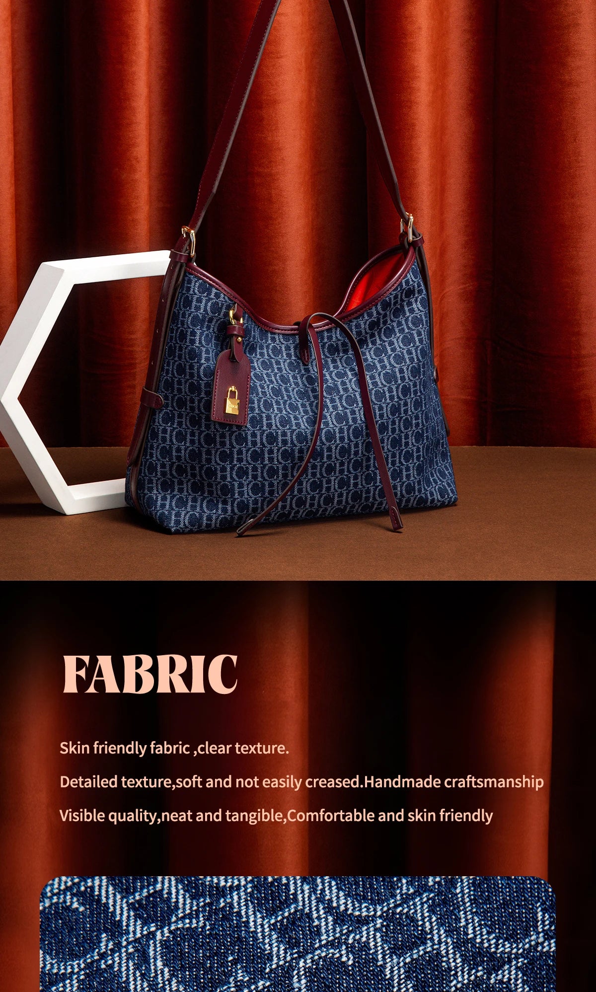 Wine Red Casual Tote Bag for Women