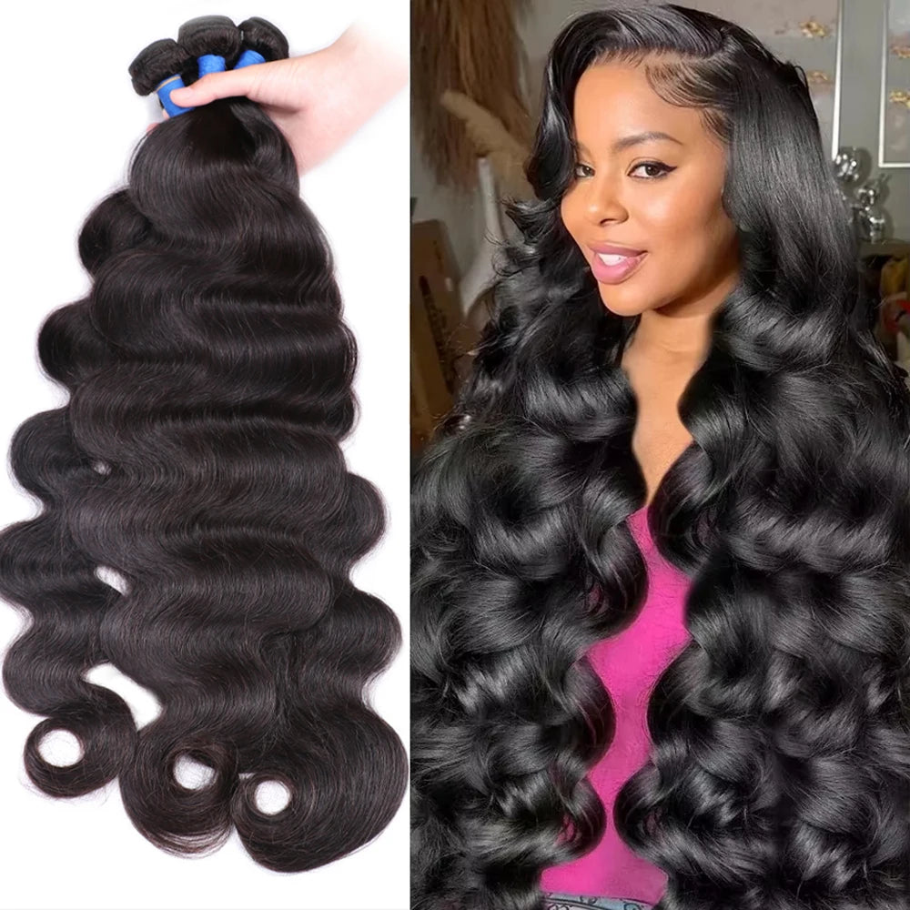 Body Wave Brazilian Human Hair Extensions 10-26 Inch