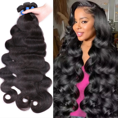 Body Wave Brazilian Human Hair Extensions 10-26 Inch