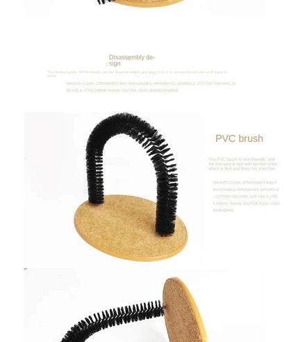 Cat Toy Arch with Massage Brush and Scratching Pad