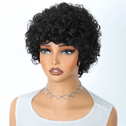 Brazilian Afro Puff Pixie Bob Wig 99J Natural Brown