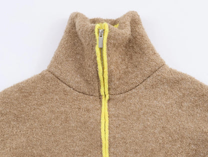 Casual Zipper Jacket Coat for Women in Polyester