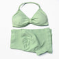 Seamless Strappy Yoga Bra and Scrunch Butt Shorts Set