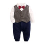Cotton Long Sleeve Baby Rompers for Boys 0-24 Months