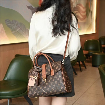 Women's Versatile PVC Handbag with Zipper Closure